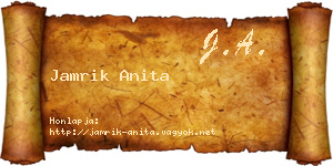 Jamrik Anita névjegykártya